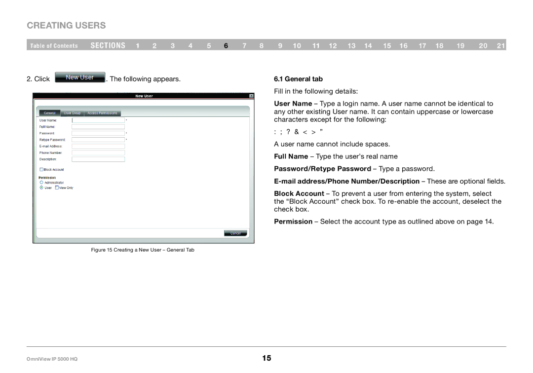 Belkin 5000HQ user manual Creating Users, General tab 