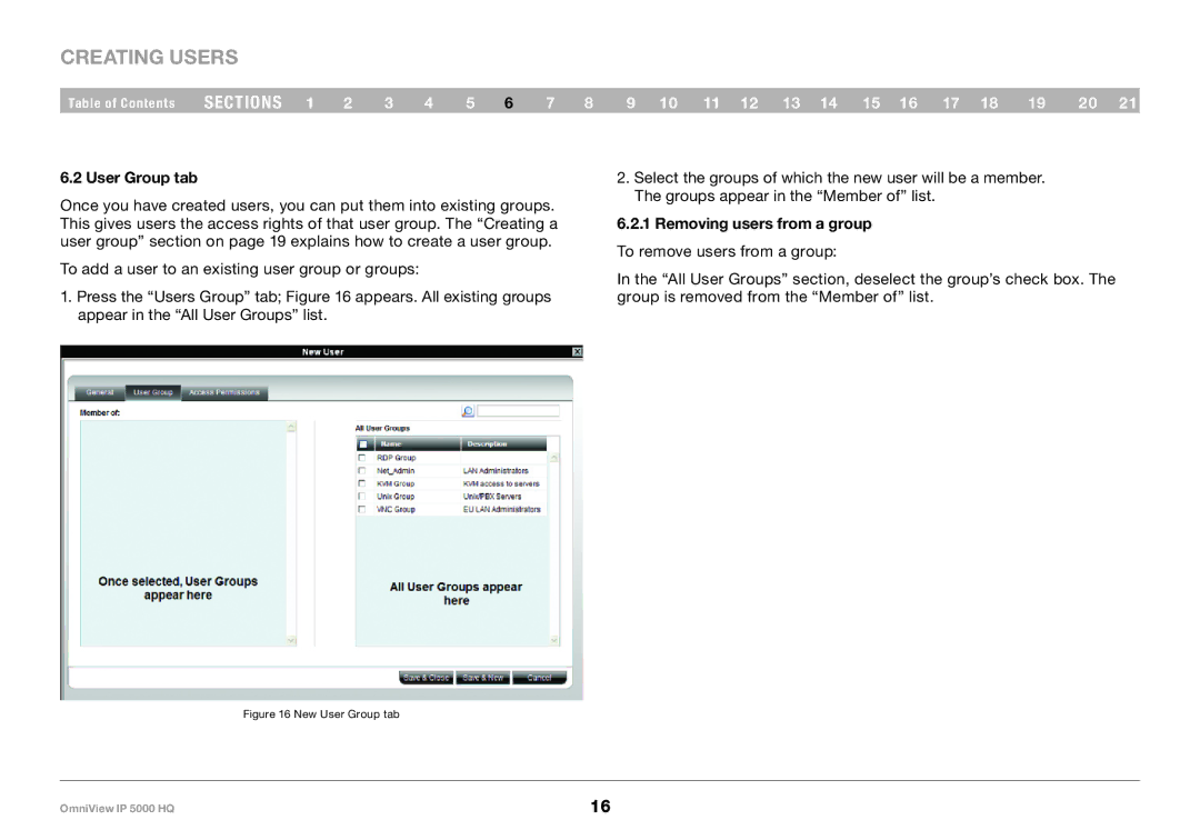 Belkin 5000HQ user manual User Group tab, Removing users from a group 