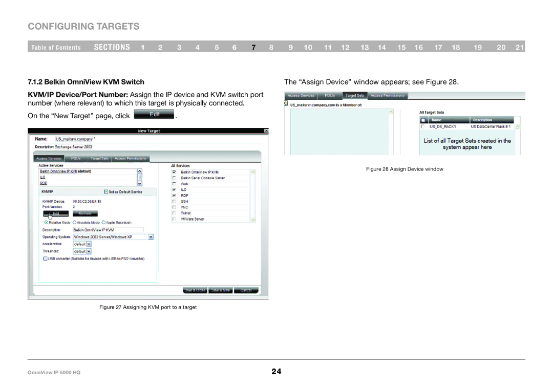 Belkin 5000HQ user manual On the New Target page, click 