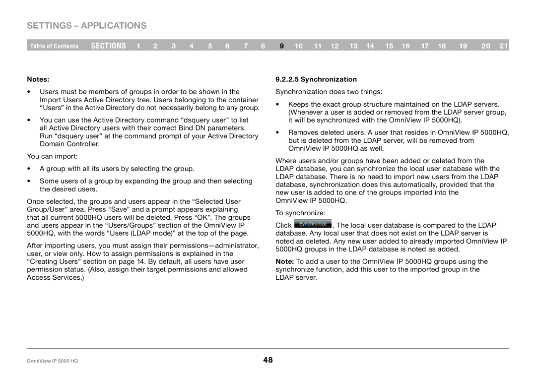 Belkin 5000HQ Users must be members of groups in order to be shown, Synchronization Synchronization does two things 