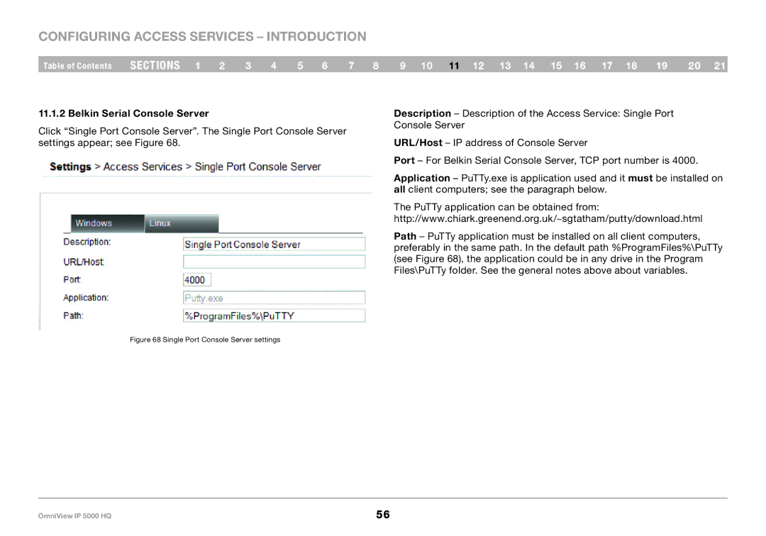 Belkin 5000HQ user manual Configuring Access Services Introduction, Belkin Serial Console Server 