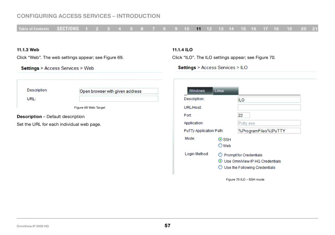 Belkin 5000HQ user manual 11..1..3 Web, 11..1..4 ILO 