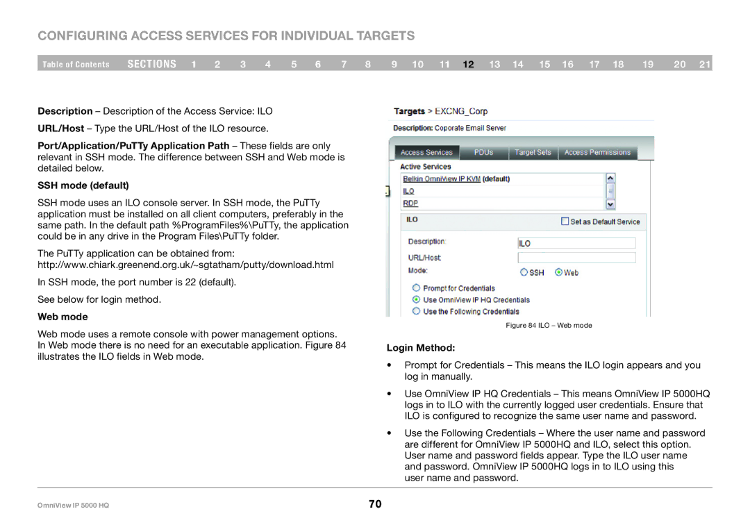 Belkin 5000HQ user manual Web mode 