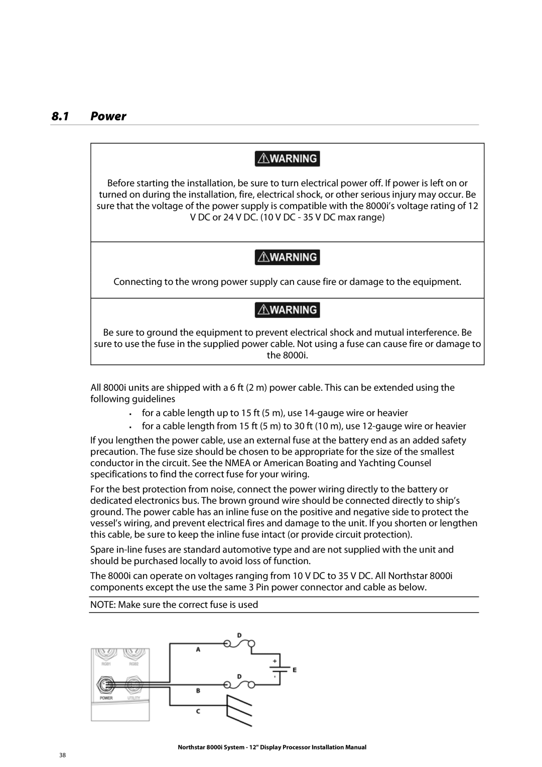 Belkin 8000I installation manual Power 