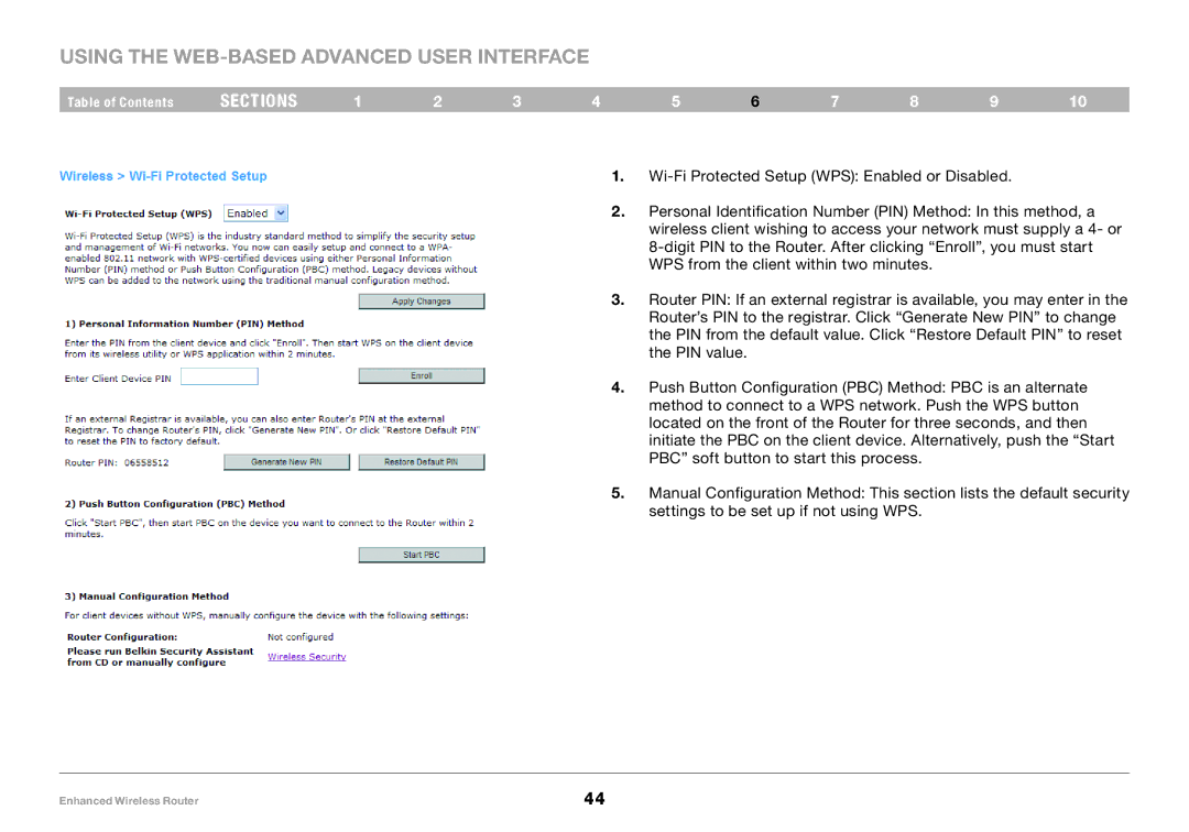 Belkin 8820-00034-A user manual Using the Web-Based Advanced User Interface 