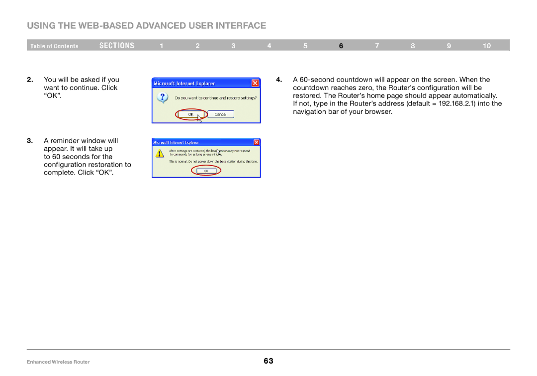 Belkin 8820-00034-A user manual Using the Web-Based Advanced User Interface 