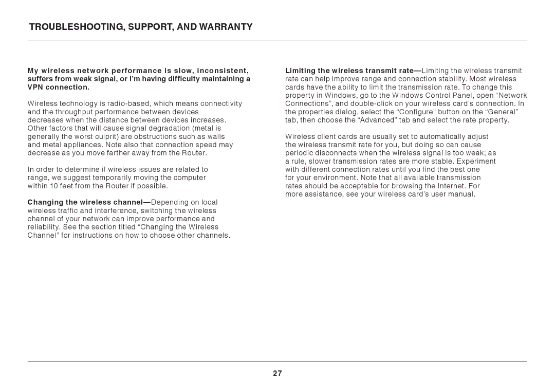 Belkin 8820AU00398 user manual Troubleshooting, Support, and Warranty 