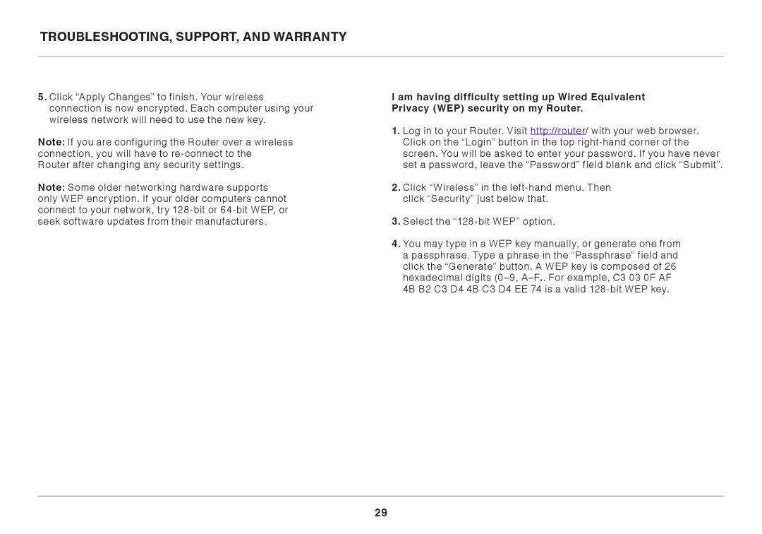 Belkin 8820AU00398 user manual Troubleshooting, Support, and Warranty 