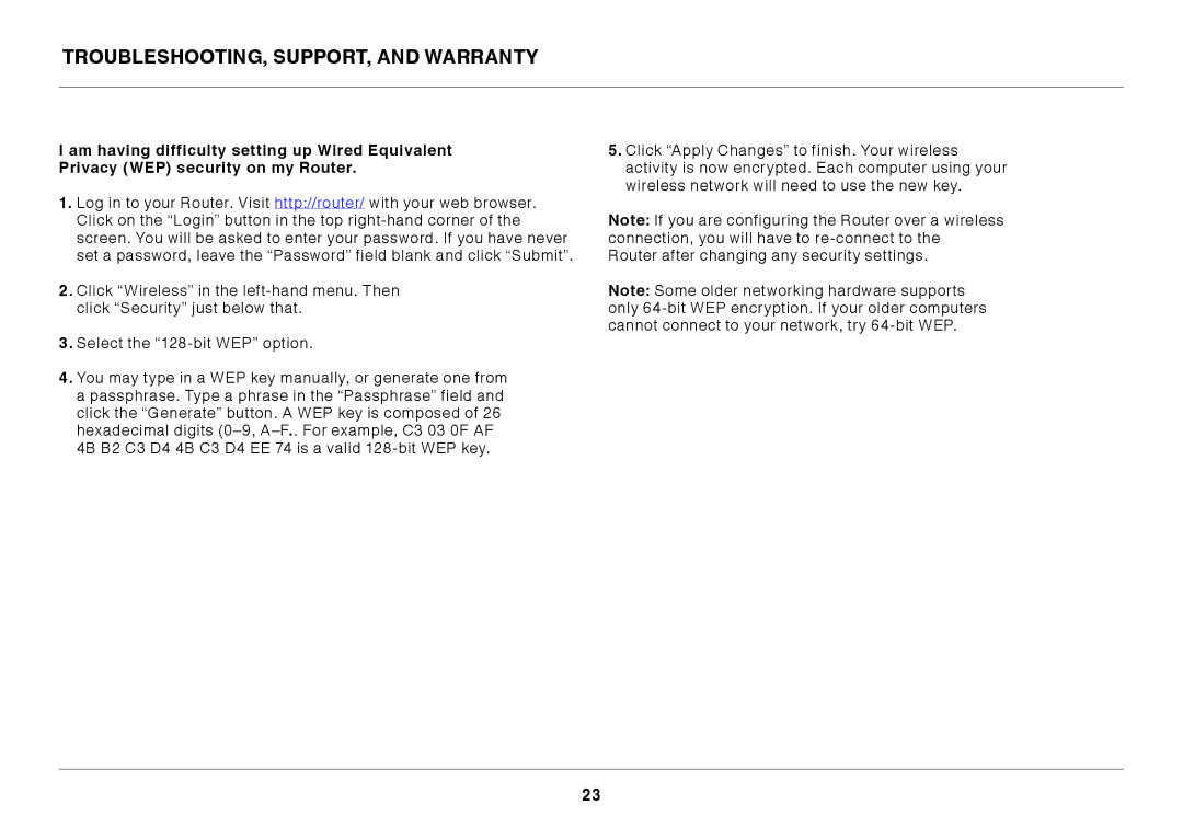 Belkin 8820ED00372_F7D2301_V1 user manual Troubleshooting, Support, and Warranty 