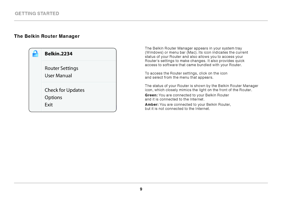 Belkin 8820ED00372_F7D2301_V1 user manual Belkin.2234, Belkin Router Manager 