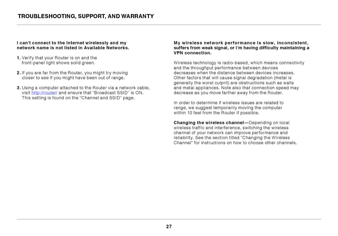 Belkin 8820ED00378_F7D4301_V1 user manual Troubleshooting, Support, and Warranty 