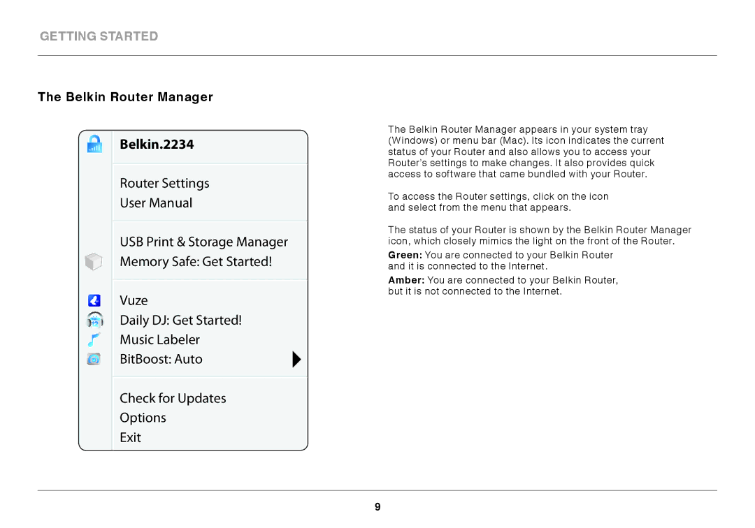 Belkin 8820ED00378_F7D4301_V1 user manual Belkin.2234, Belkin Router Manager 