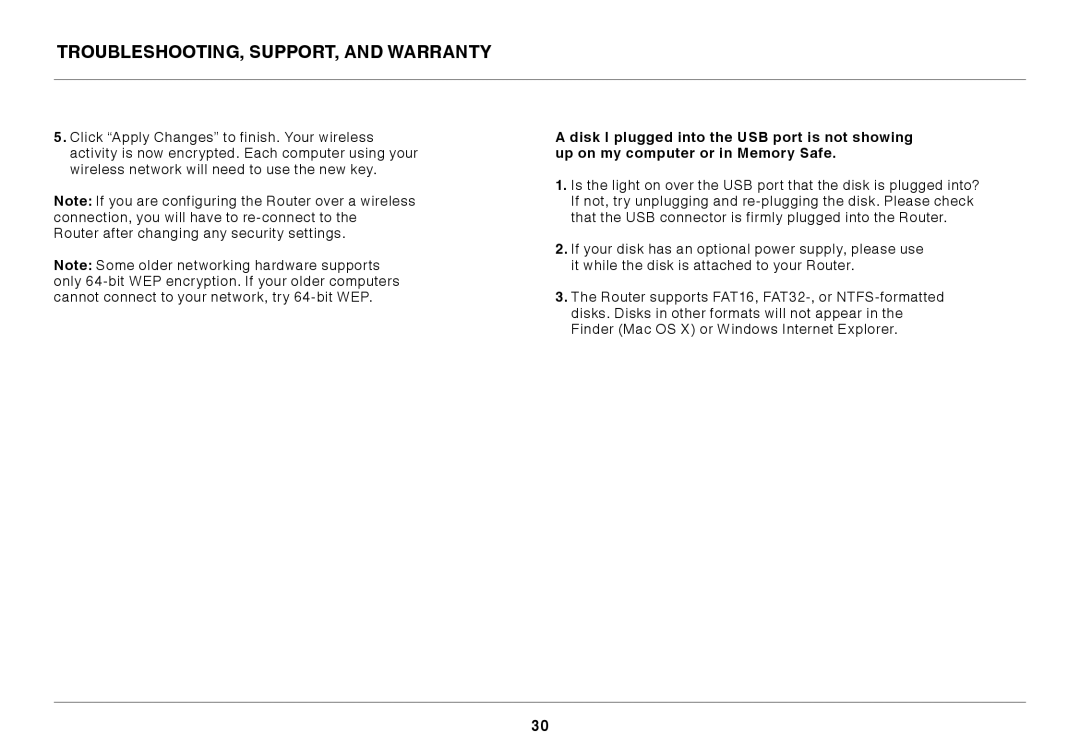 Belkin 8820ED00396_F7D4401_V1 manual Troubleshooting, Support, and Warranty 