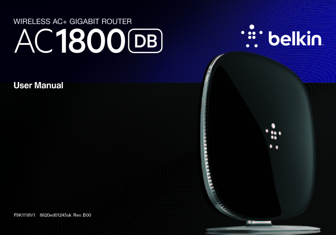 Belkin AC1800 user manual Wireless AC+ Gigabit Router 