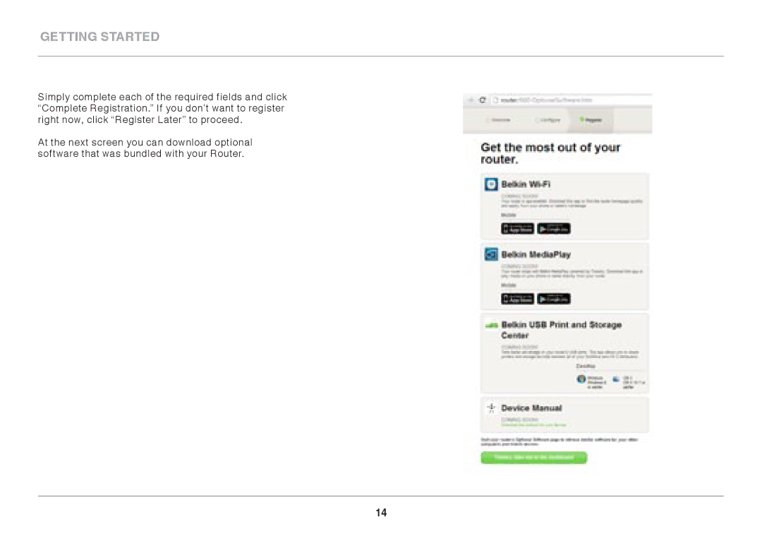 Belkin AC1800 user manual Getting Started 