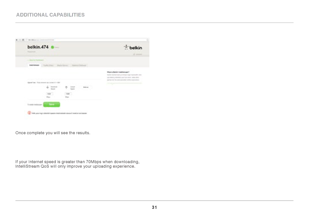 Belkin AC1800 user manual Additional Capabilities 