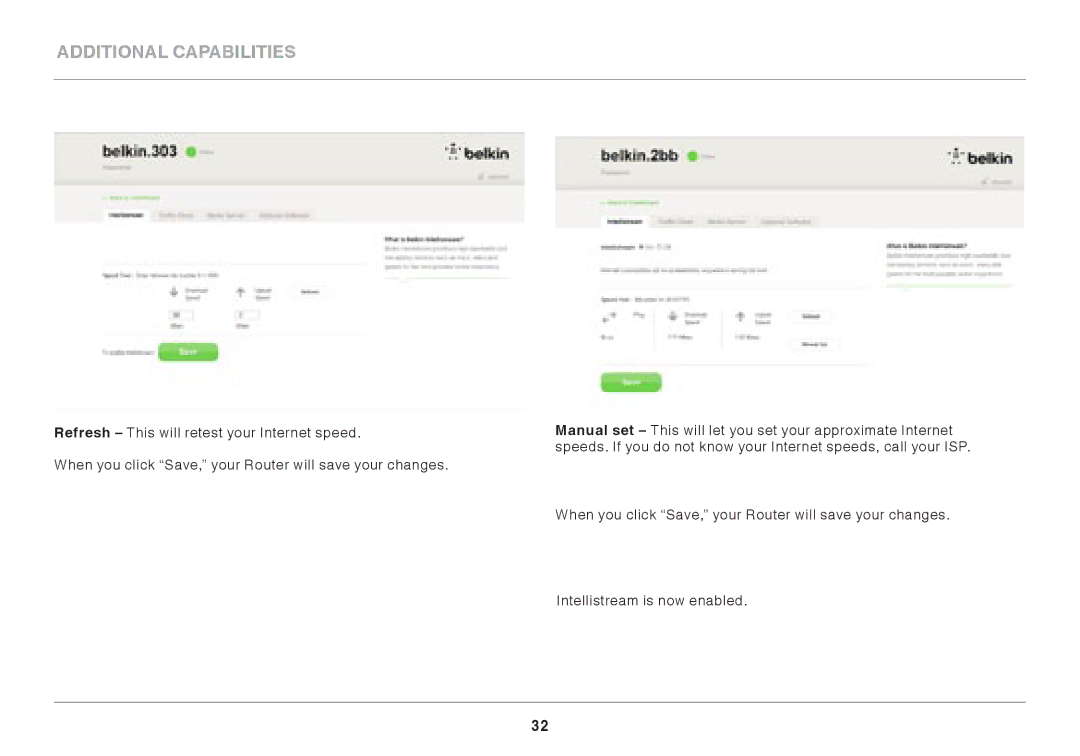 Belkin AC1800 user manual Additional Capabilities 