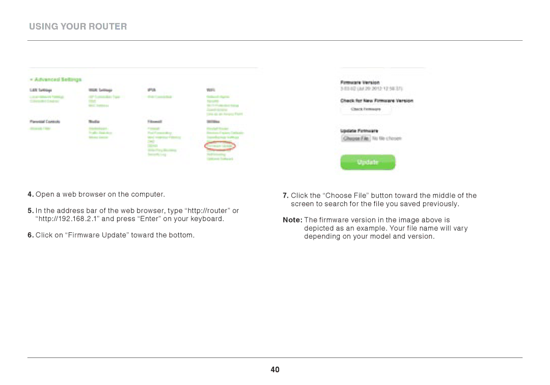 Belkin AC1800 user manual Using your router 