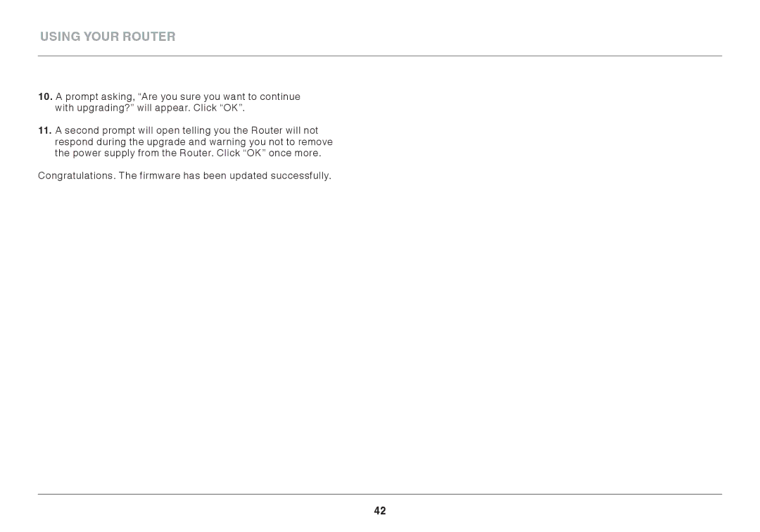 Belkin AC1800 user manual Using your router 