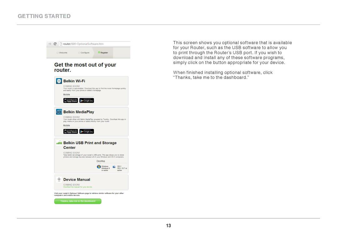 Belkin AC900 DB user manual Getting Started 