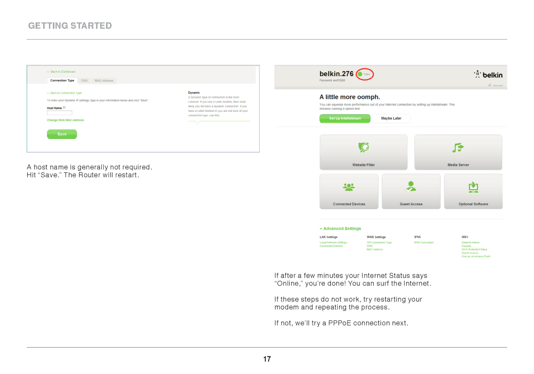 Belkin AC900 DB user manual Getting Started 