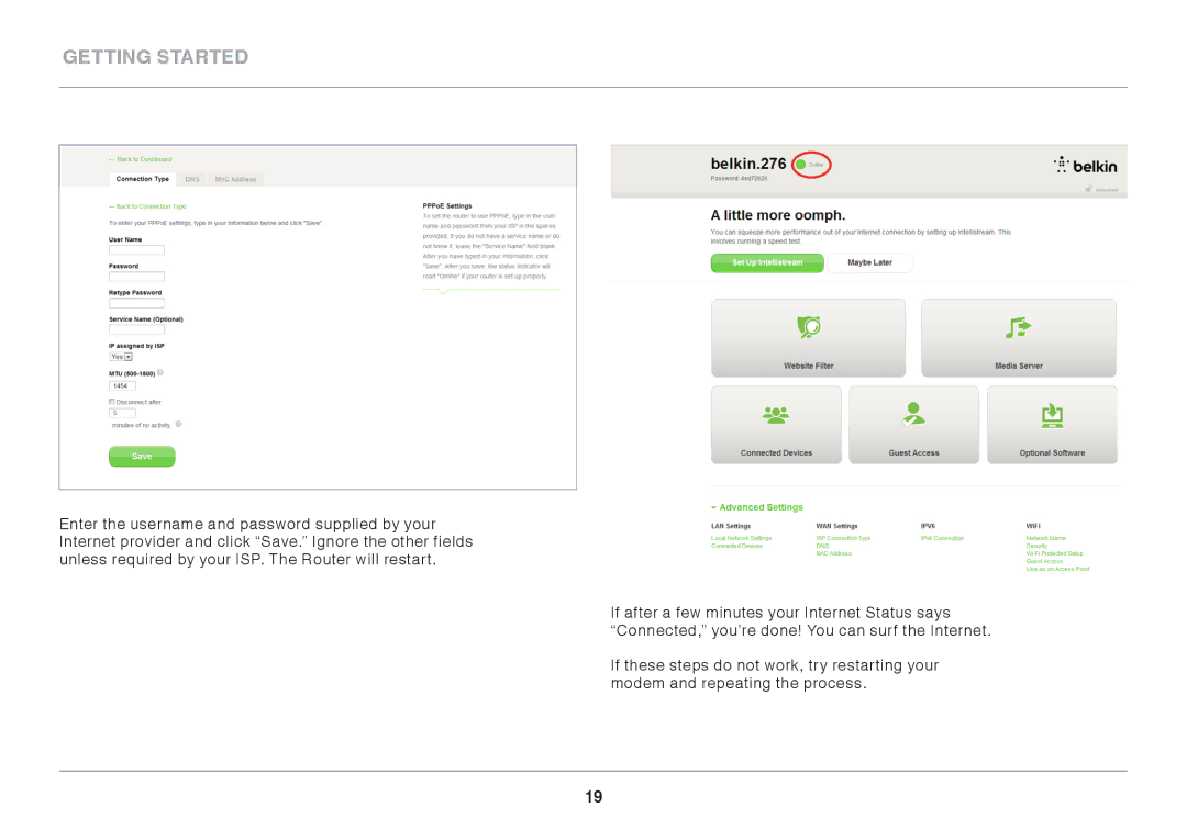 Belkin AC900 DB user manual Getting Started 