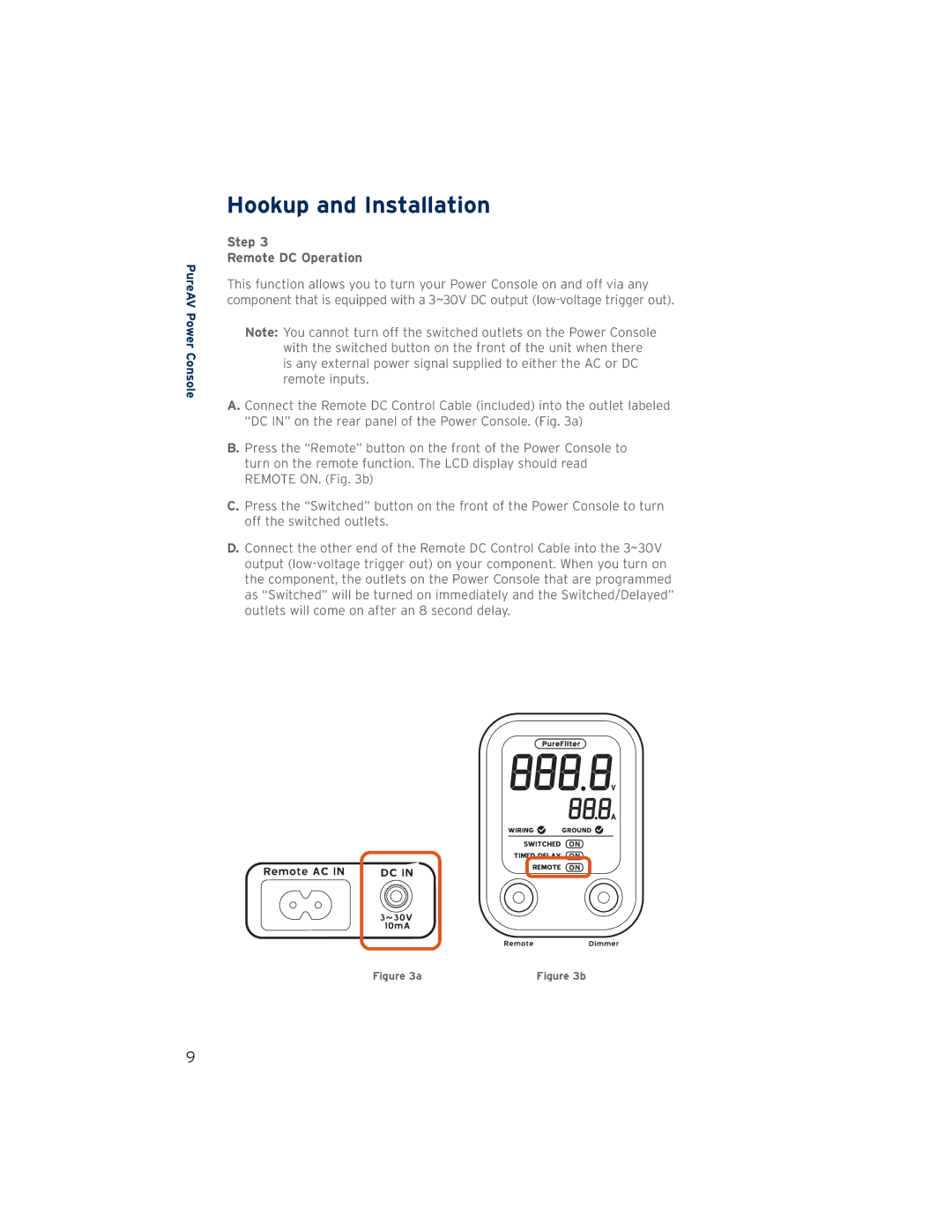 Belkin AP21300-12 user manual Step Remote DC Operation 