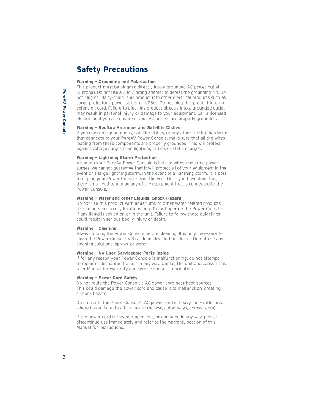 Belkin AP21300-12 user manual Safety Precautions 