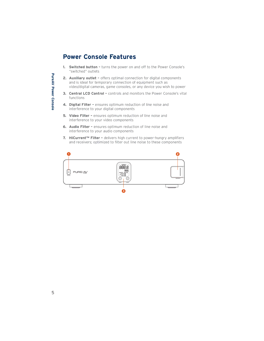 Belkin AP21300-12 user manual Power Console Features 