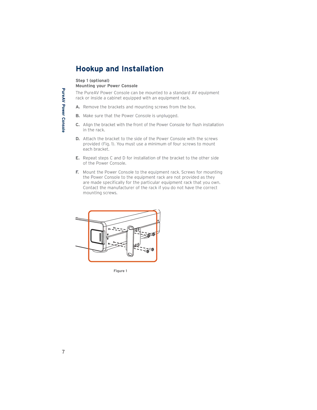 Belkin AP21300-12 user manual Hookup and Installation, Optional Mounting your Power Console 