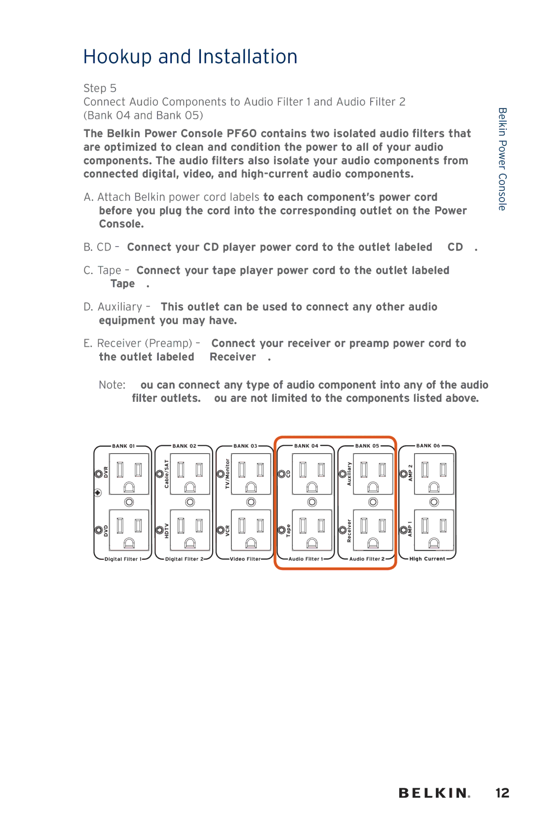 Belkin AP41300fc12-BLK user manual Hookup and Installation 