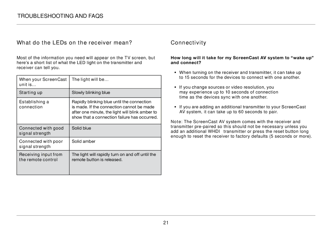 Belkin AV4 user manual Connectivity 