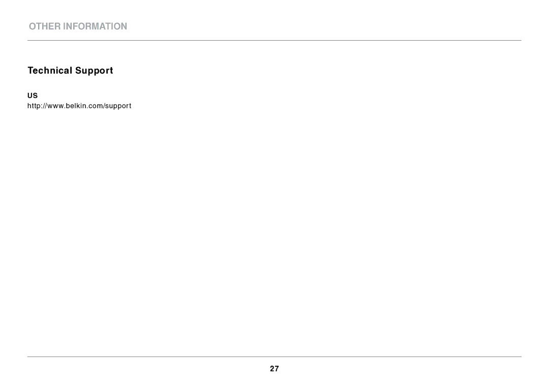 Belkin AV4 user manual Technical Support 