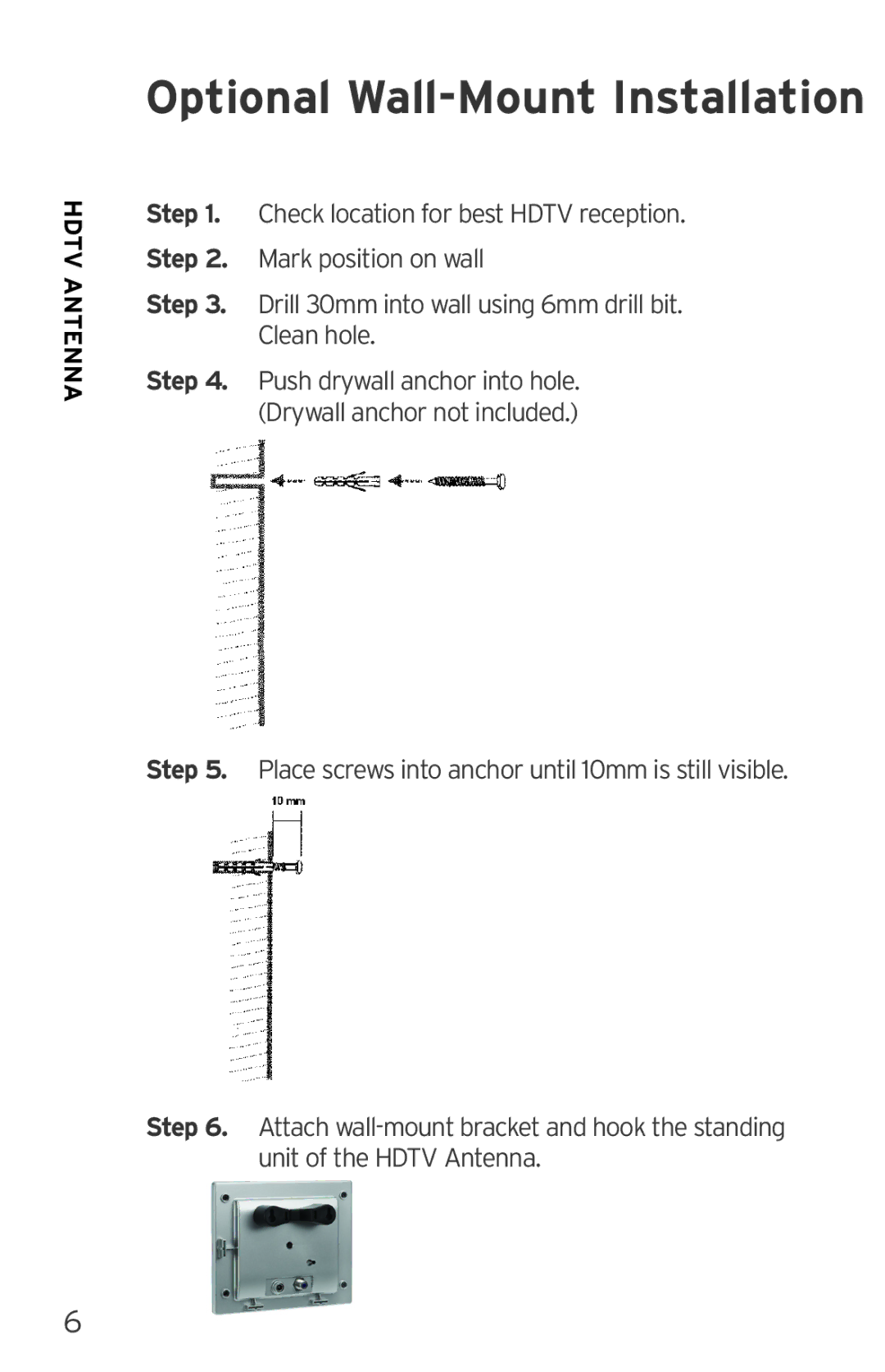 Belkin AV48001 user manual Optional Wall-Mount Installation 