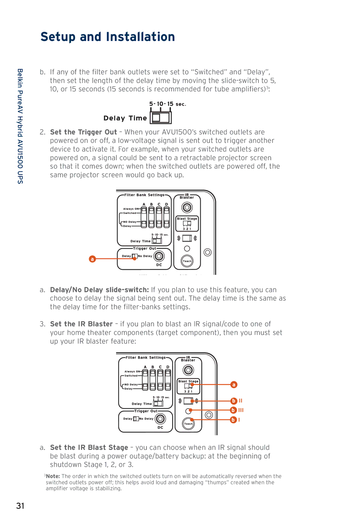 Belkin AVU1500, AP51300fc10-BLK user manual II b III b 