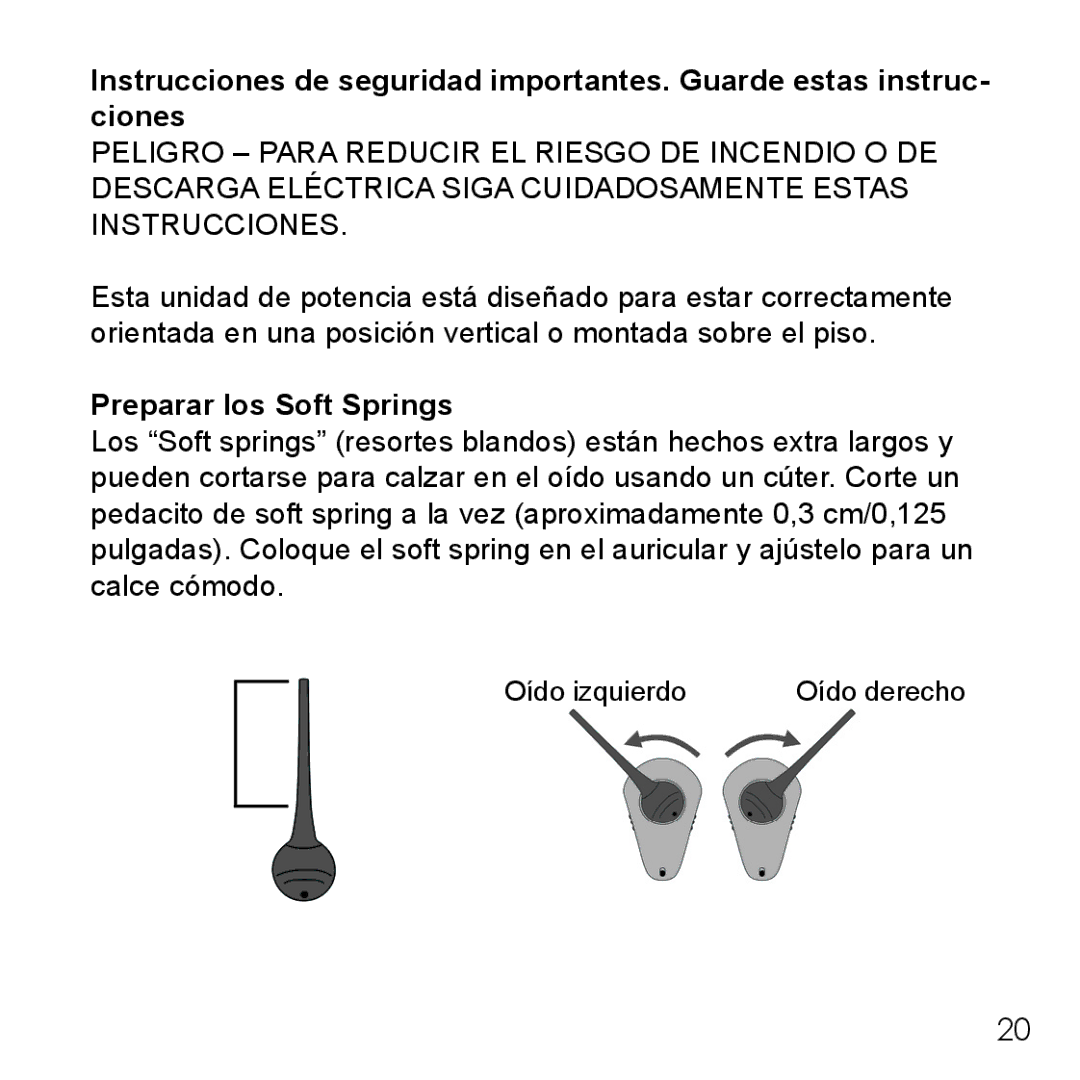 Belkin B3 user manual Preparar los Soft Springs 