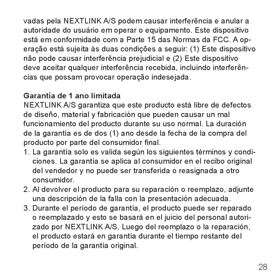 Belkin B3 user manual Garantía de 1 ano limitada 