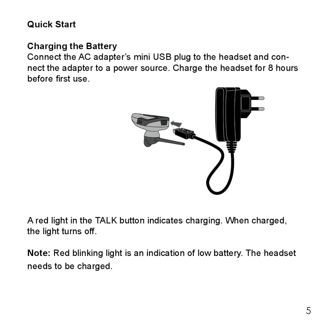 Belkin B3 user manual Quick Start Charging the Battery 