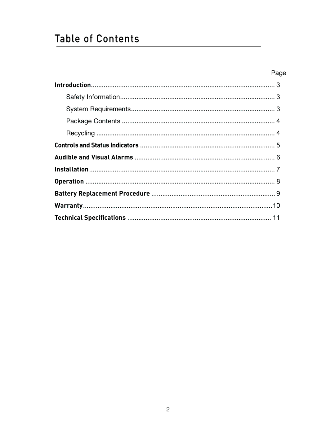 Belkin BU3DC001-12V user manual Table of Contents 