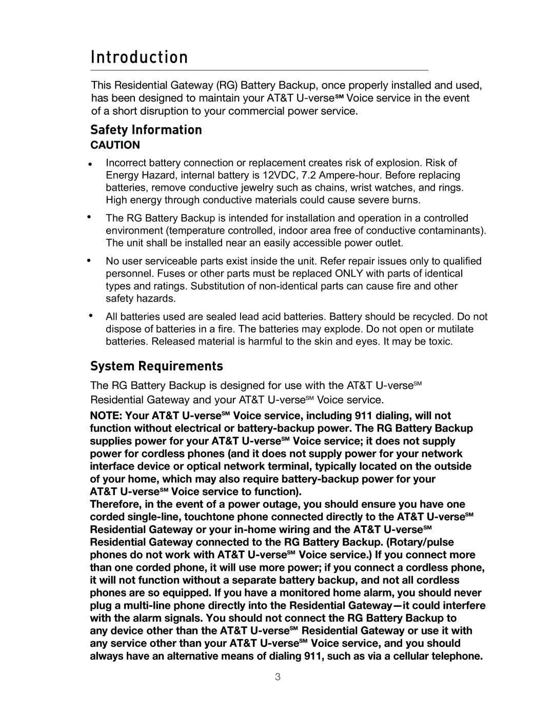 Belkin BU3DC001-12V user manual Introduction, Safety Information, System Requirements 