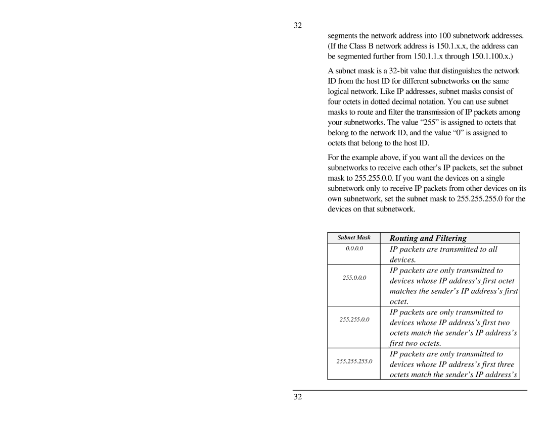 Belkin F1D001 user manual Routing and Filtering 