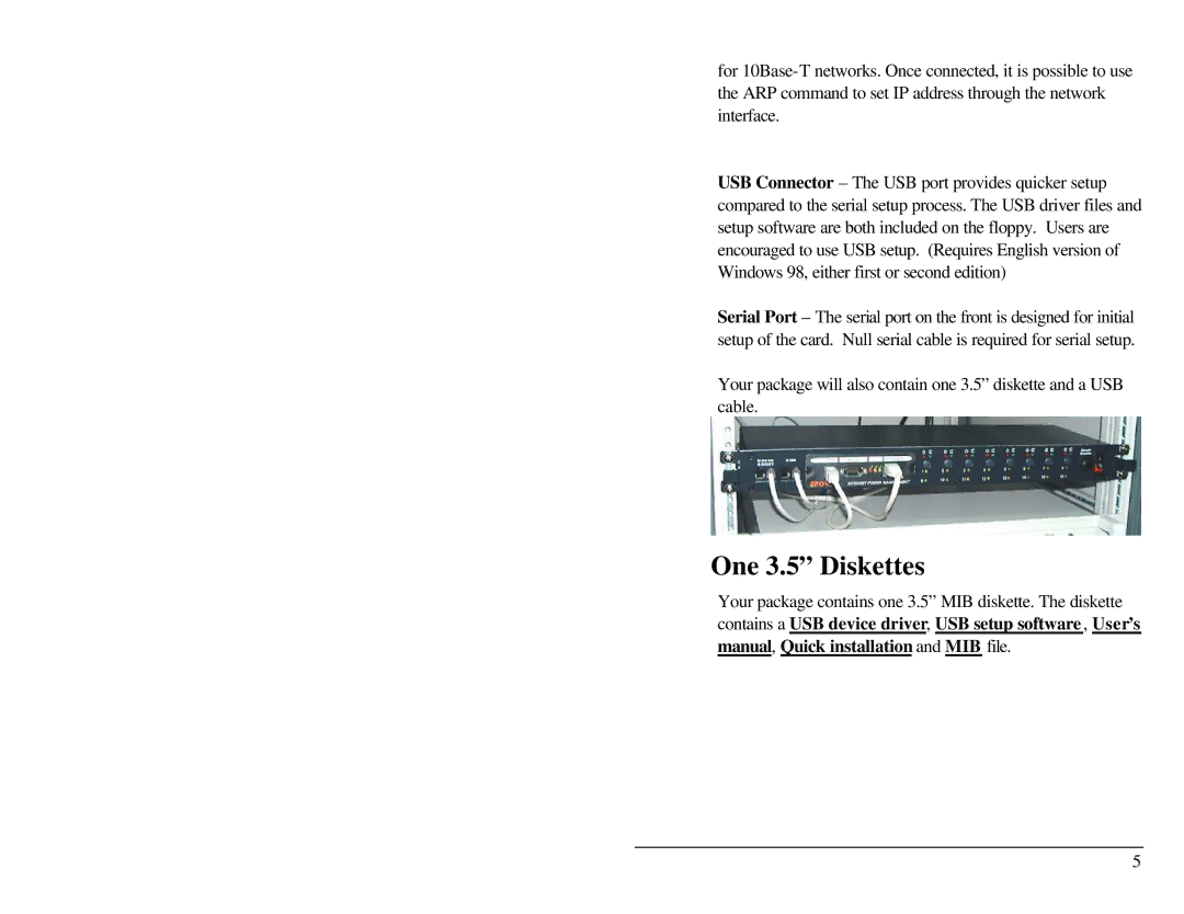 Belkin F1D001 user manual One 3.5 Diskettes 