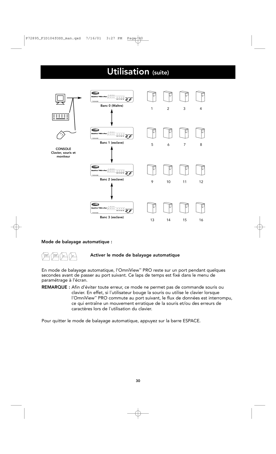 Belkin F1D104-OSD user manual Utilisation suite 