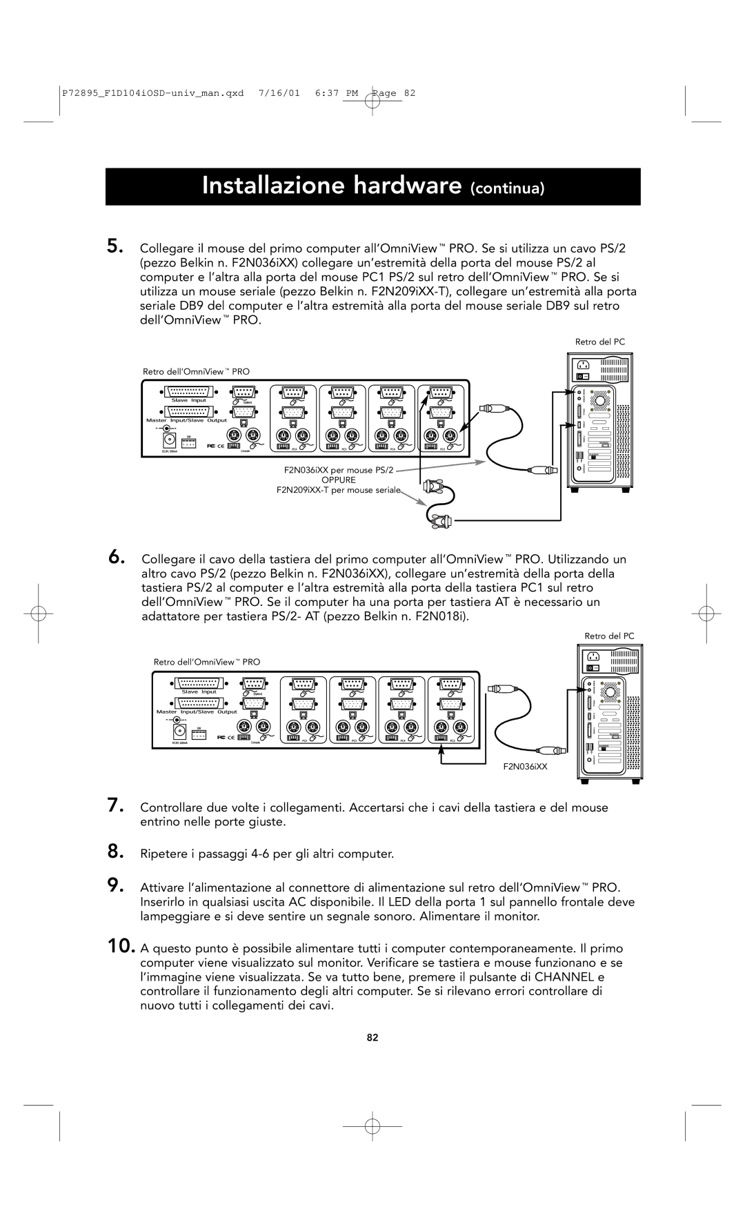 Belkin F1D104-OSD user manual Oppure 