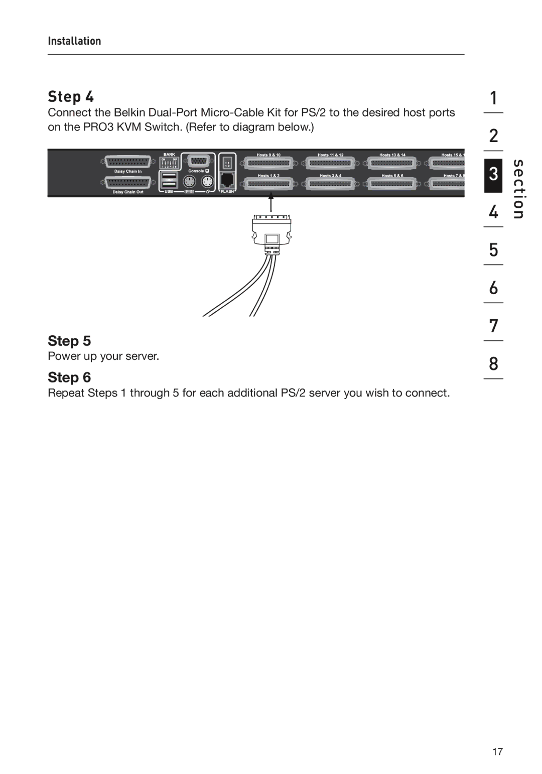 Belkin F1DA108Z, F1DA104Z, F1DA116Z user manual Power up your server 