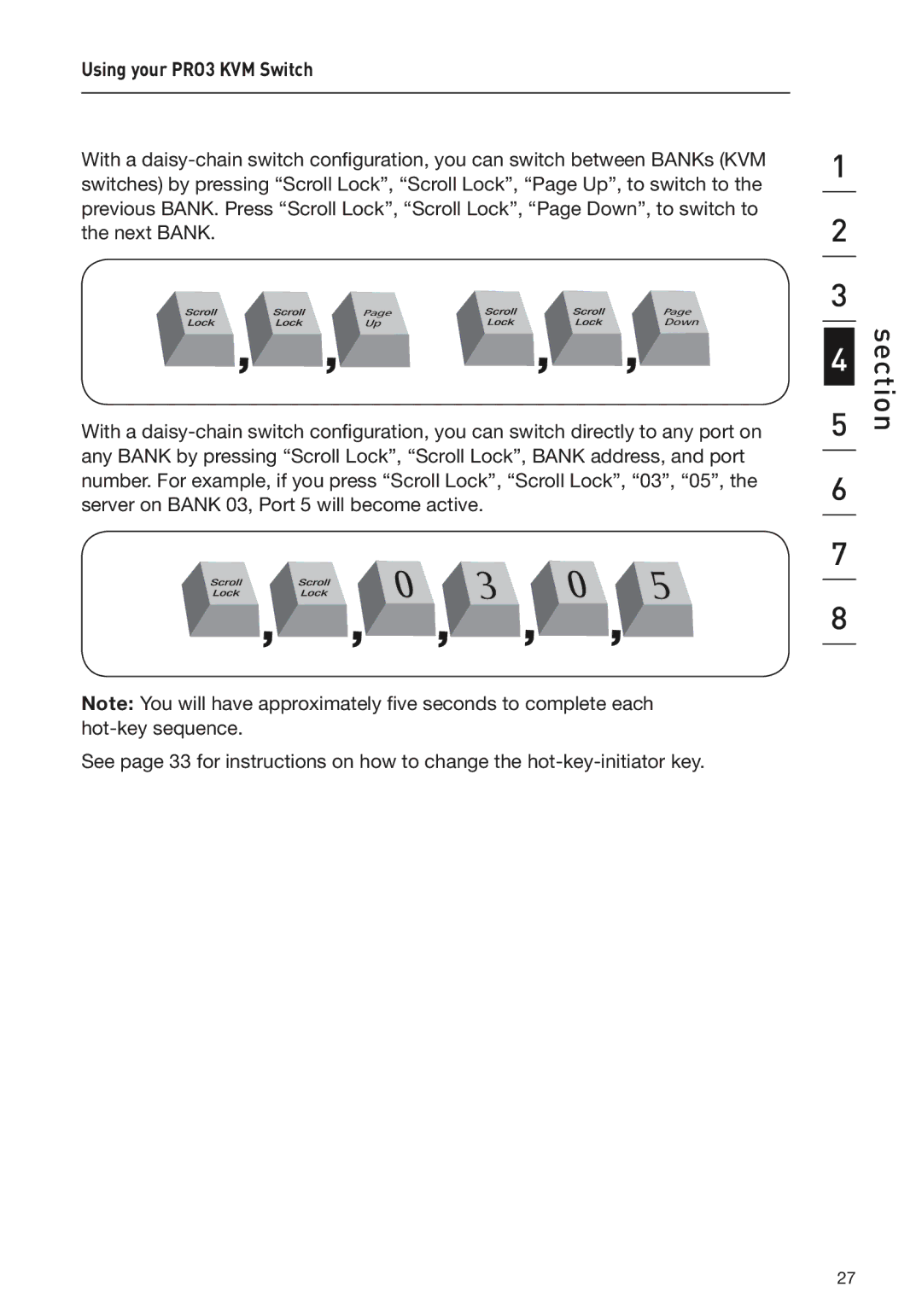 Belkin F1DA116Z, F1DA104Z, F1DA108Z user manual Section 