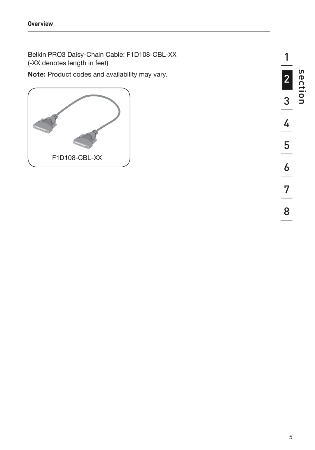 Belkin F1DA108Z, F1DA104Z, F1DA116Z user manual Section 