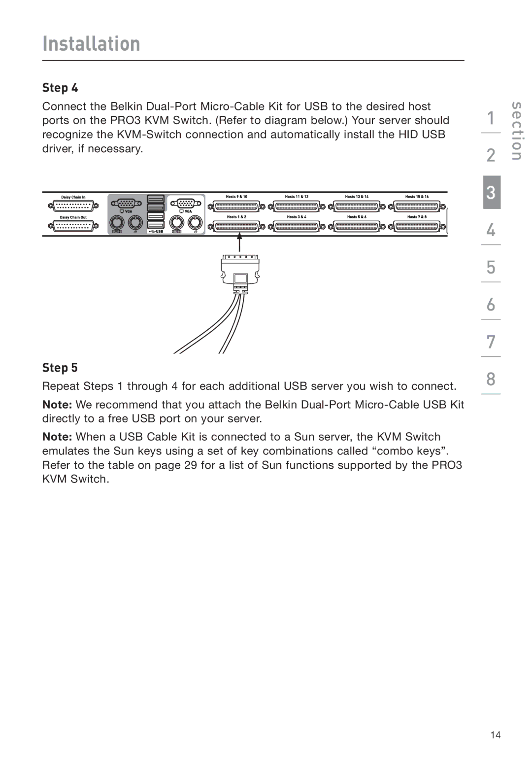 Belkin F1DA208Z manual Step 