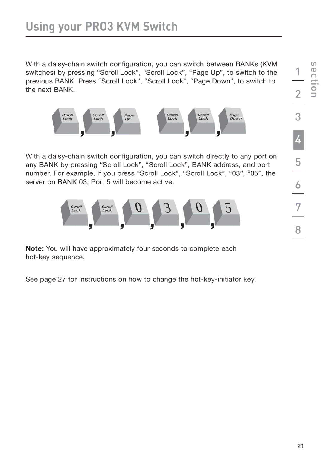 Belkin F1DA208Z manual Using your PRO3 KVM Switch 