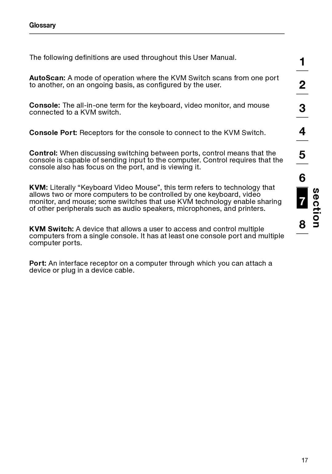 Belkin F1DB102P2-B, F1DB104P2-B user manual Glossary 